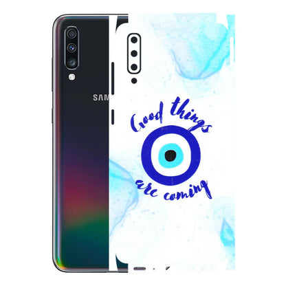 Samsung A/S Series Phone Skins (All Models) - Evil Eye Good Things Are Coming - 3D Embossed Finish (L-322) Samsung Galaxy A70