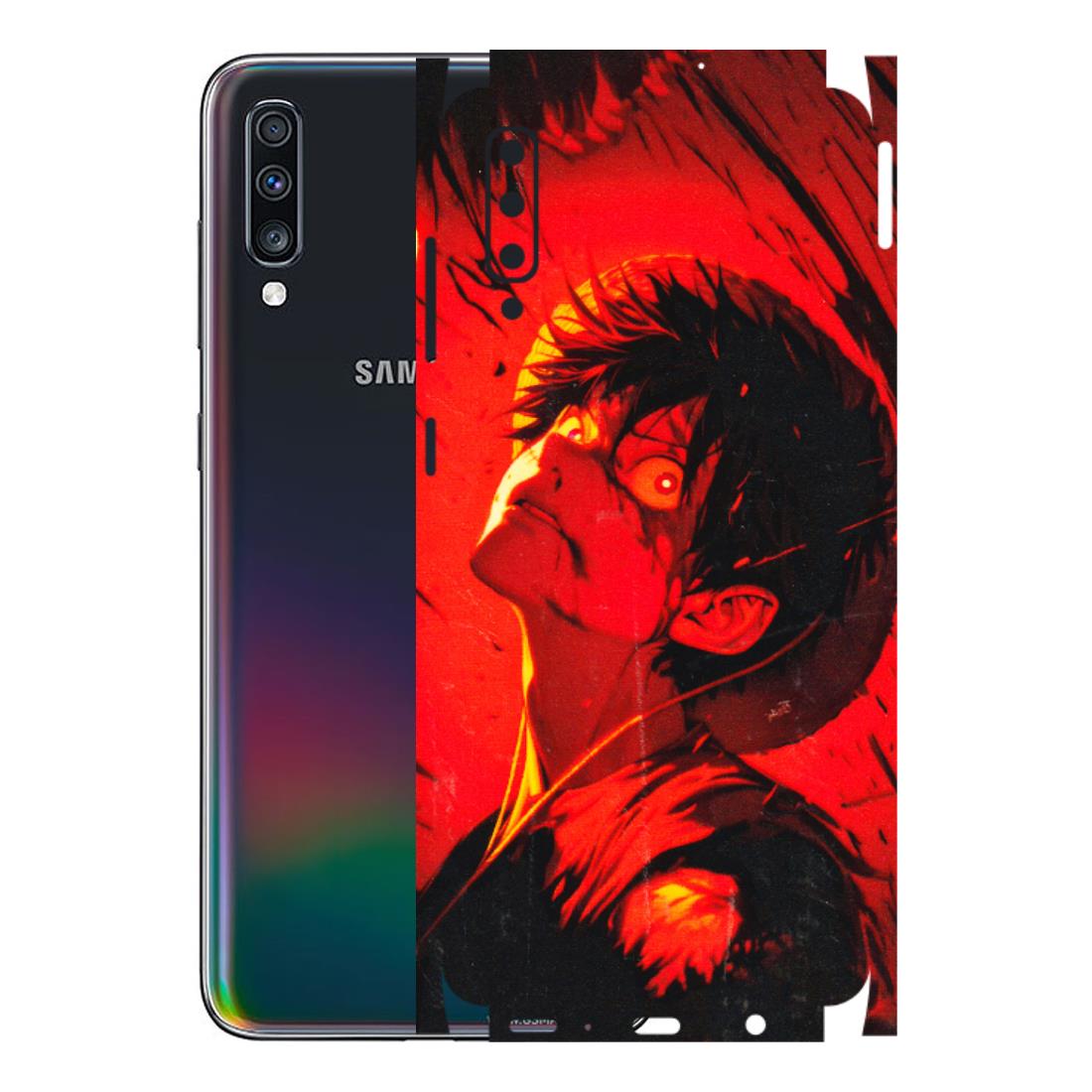 Samsung A/S Series Phone Skins (All Models) - D.Luffy Power Up One Piece Anime - 3D Embossed Finish (L-326) Samsung Galaxy A70