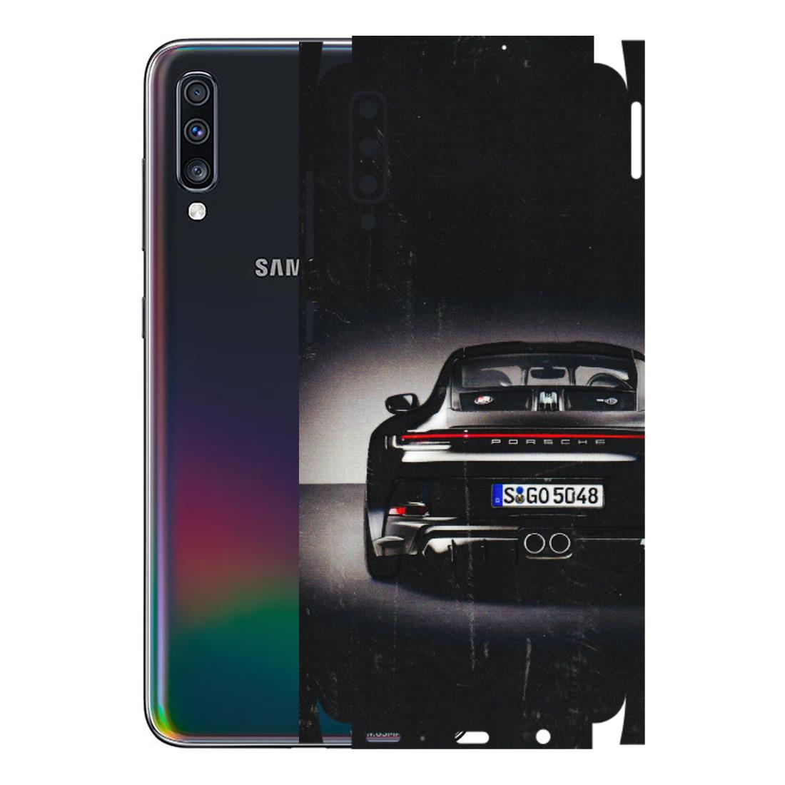 Samsung A/S Series Phone Skins (All Models) - New Black Porsche GT3 - 3D Embossed Finish (L-327) Samsung Galaxy A70