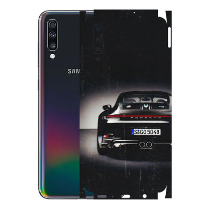 Samsung A/S Series Phone Skins (All Models) - New Black Porsche GT3 - 3D Embossed Finish (L-327) Samsung Galaxy A70
