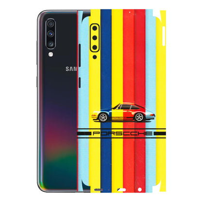 Samsung A/S Series Phone Skins (All Models) - Multicolour Porche - 3D Embossed Finish (L-39) Samsung Galaxy A70