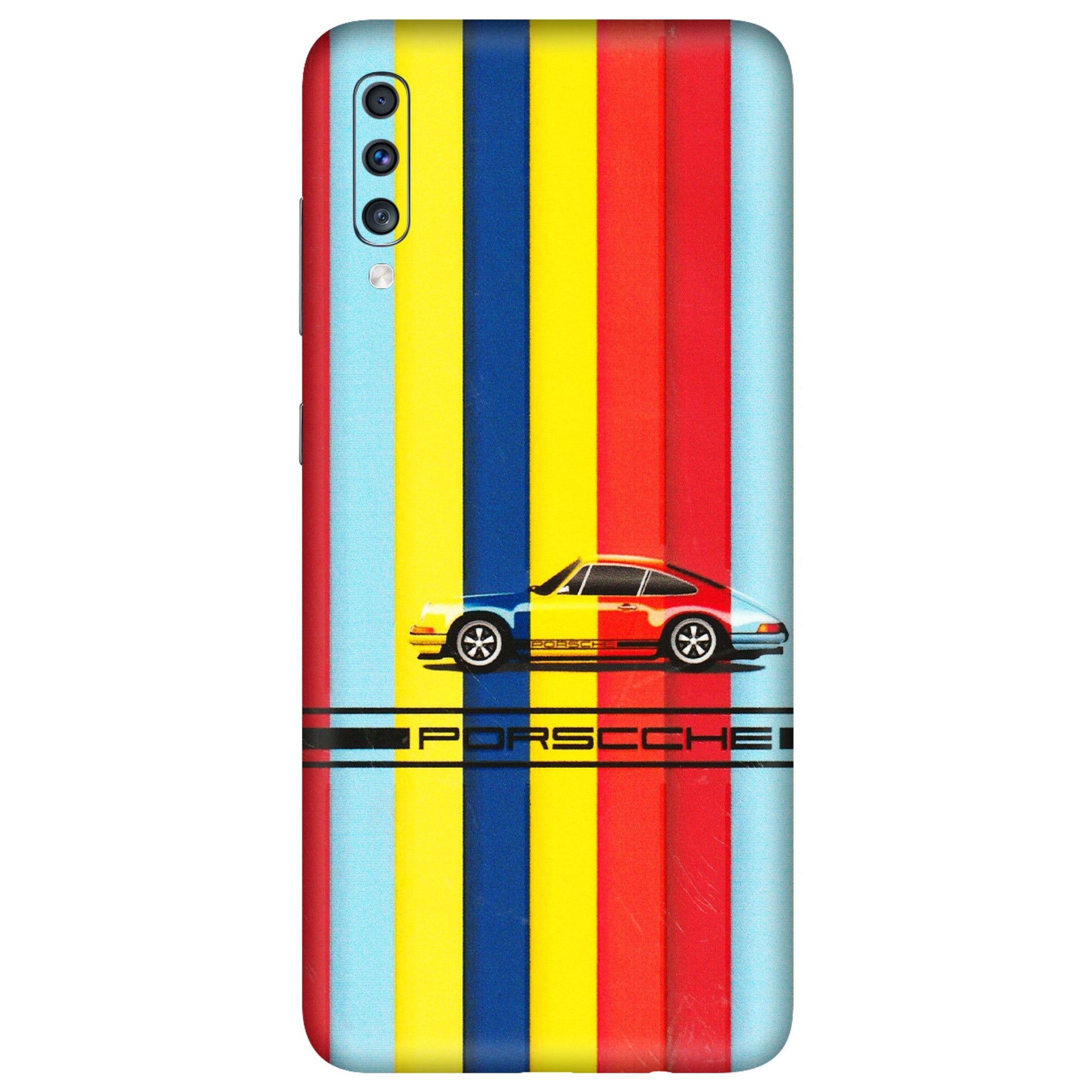 Samsung A/S Series Phone Skins (All Models) - Multicolour Porche - 3D Embossed Finish (L-39) Samsung Galaxy A70