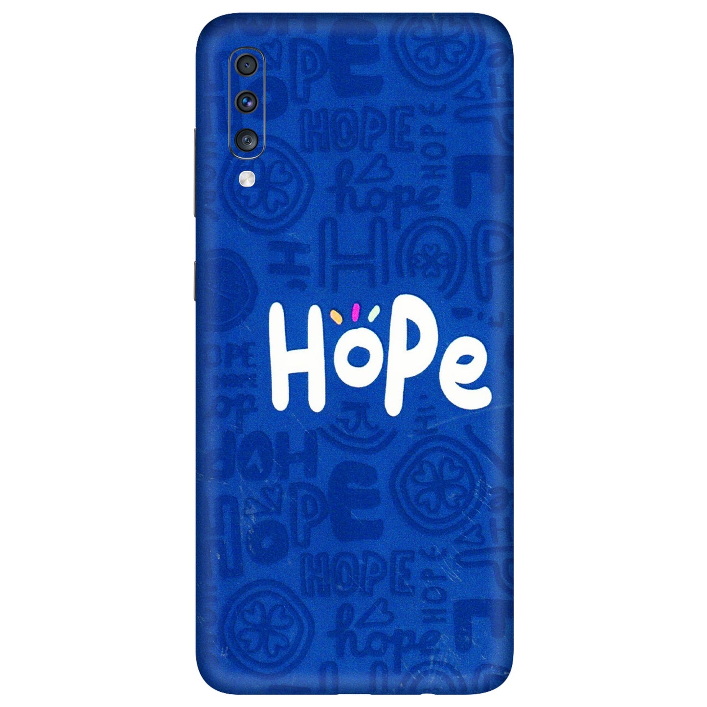 Samsung A/S Series Phone Skins (All Models) - Hope Doodles Blue - 3D Embossed Finish (L-43) Samsung Galaxy A70