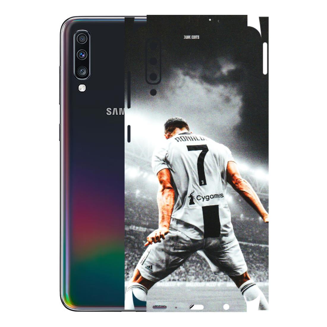 Samsung A/S Series Phone Skins (All Models) - Ronaldo CR7 Crazy - 3D Embossed Finish (L-44) Samsung Galaxy A70