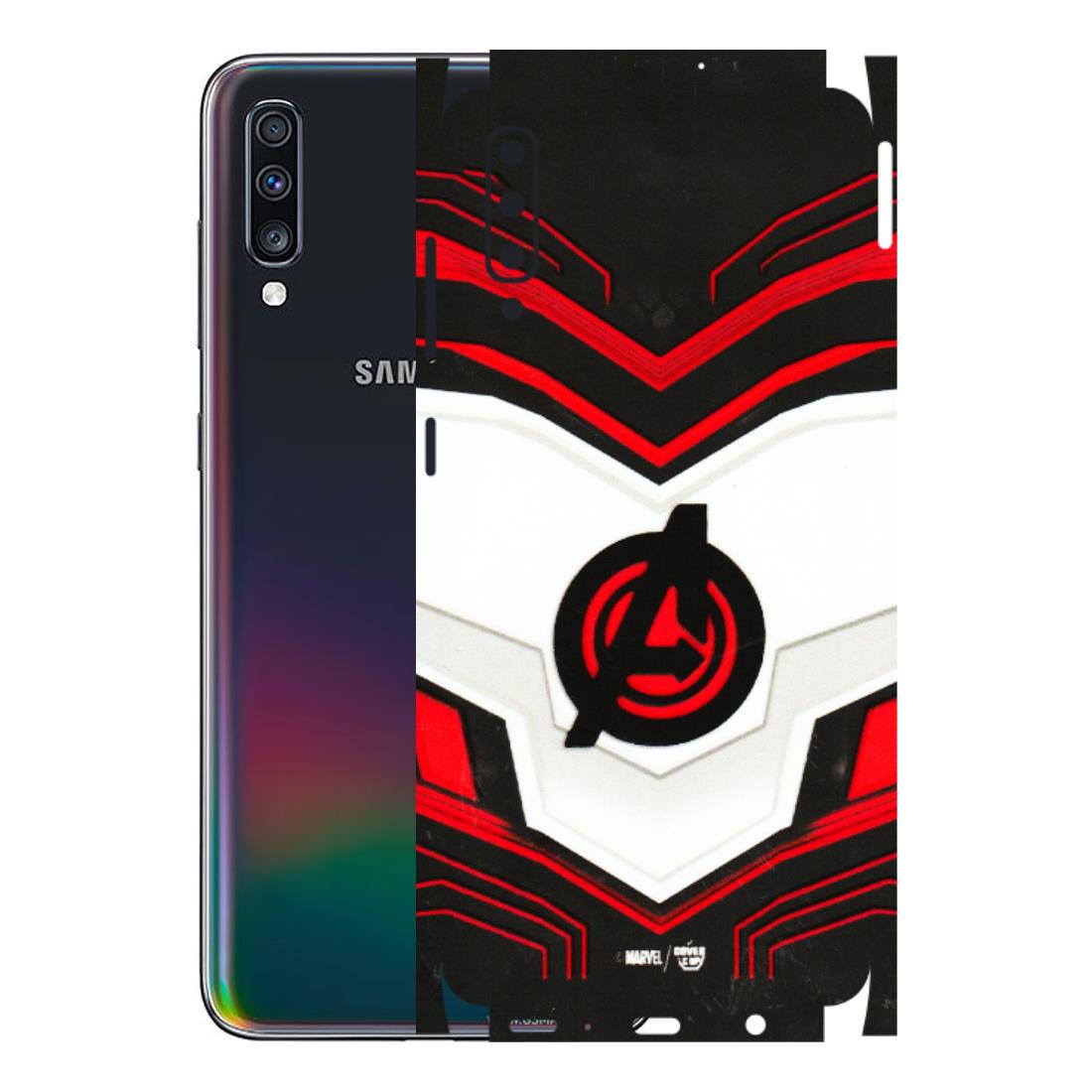 Samsung A/S Series Phone Skins (All Models) - Avengers Logo - 3D Embossed Finish (L-55) Samsung Galaxy A70