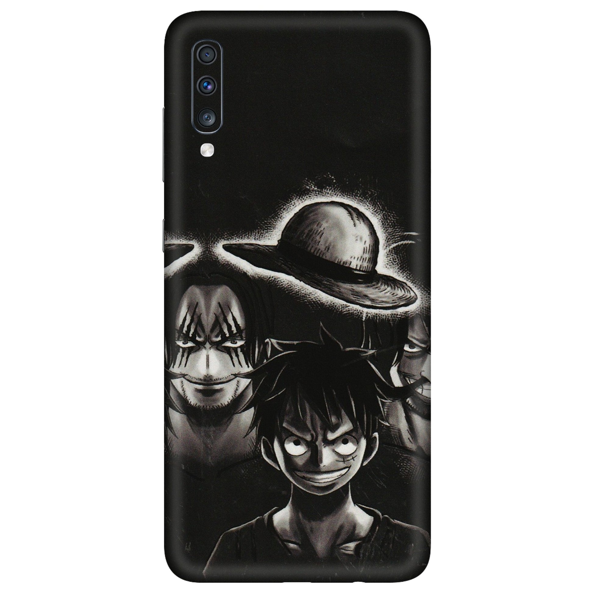 Samsung A/S Series Phone Skins (All Models) - Black Luffy Hat - 3D Embossed Finish (L-57) Samsung Galaxy A70