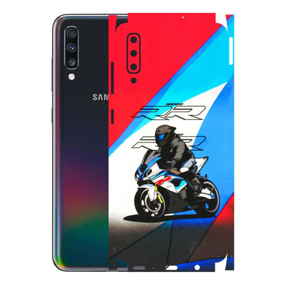 Samsung A/S Series Phone Skins (All Models) - Bikers Love - 3D Embossed Finish (L-58) Samsung Galaxy A70