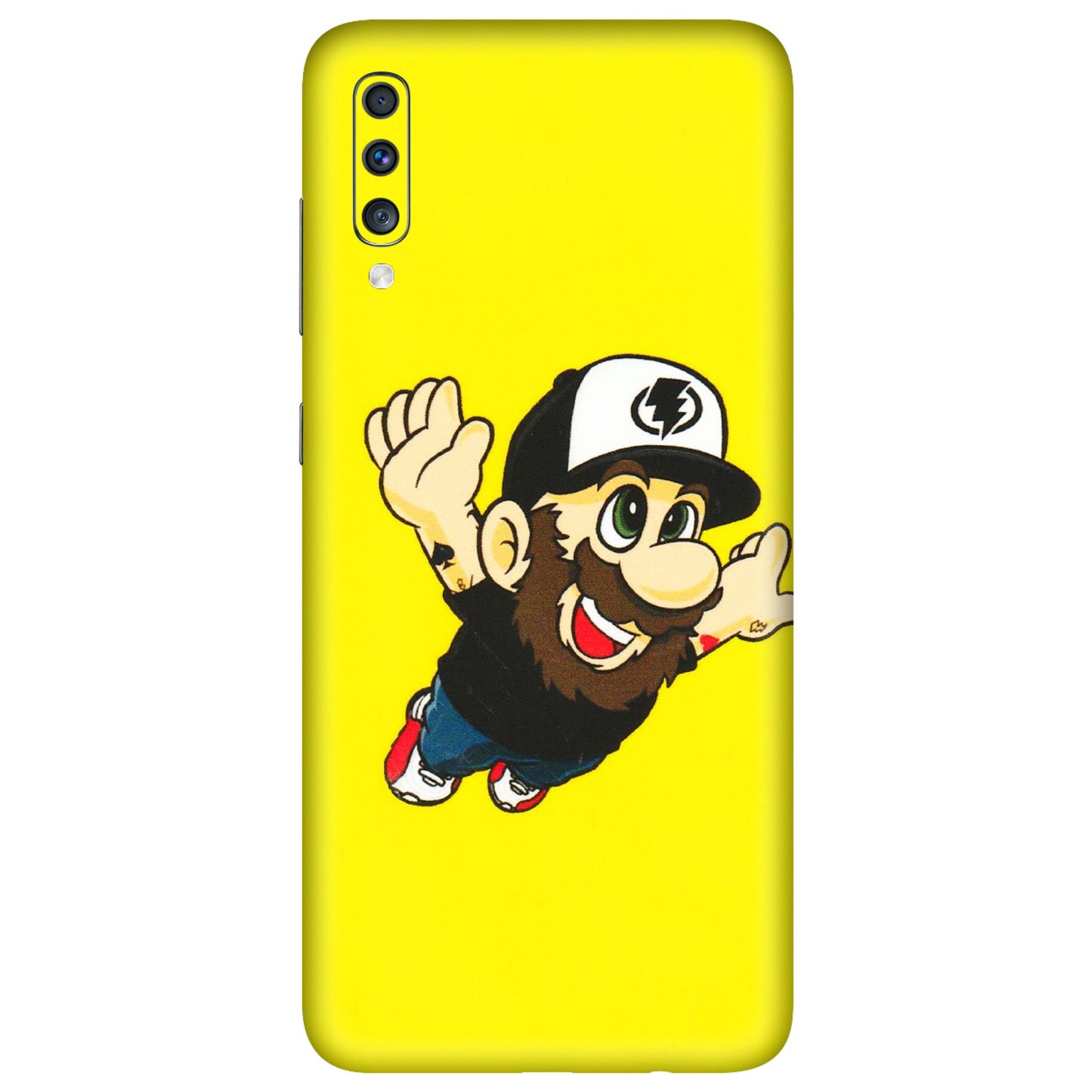 Samsung A/S Series Phone Skins (All Models) - Flying Beardo - 3D Embossed Finish (L-60) Samsung Galaxy A70