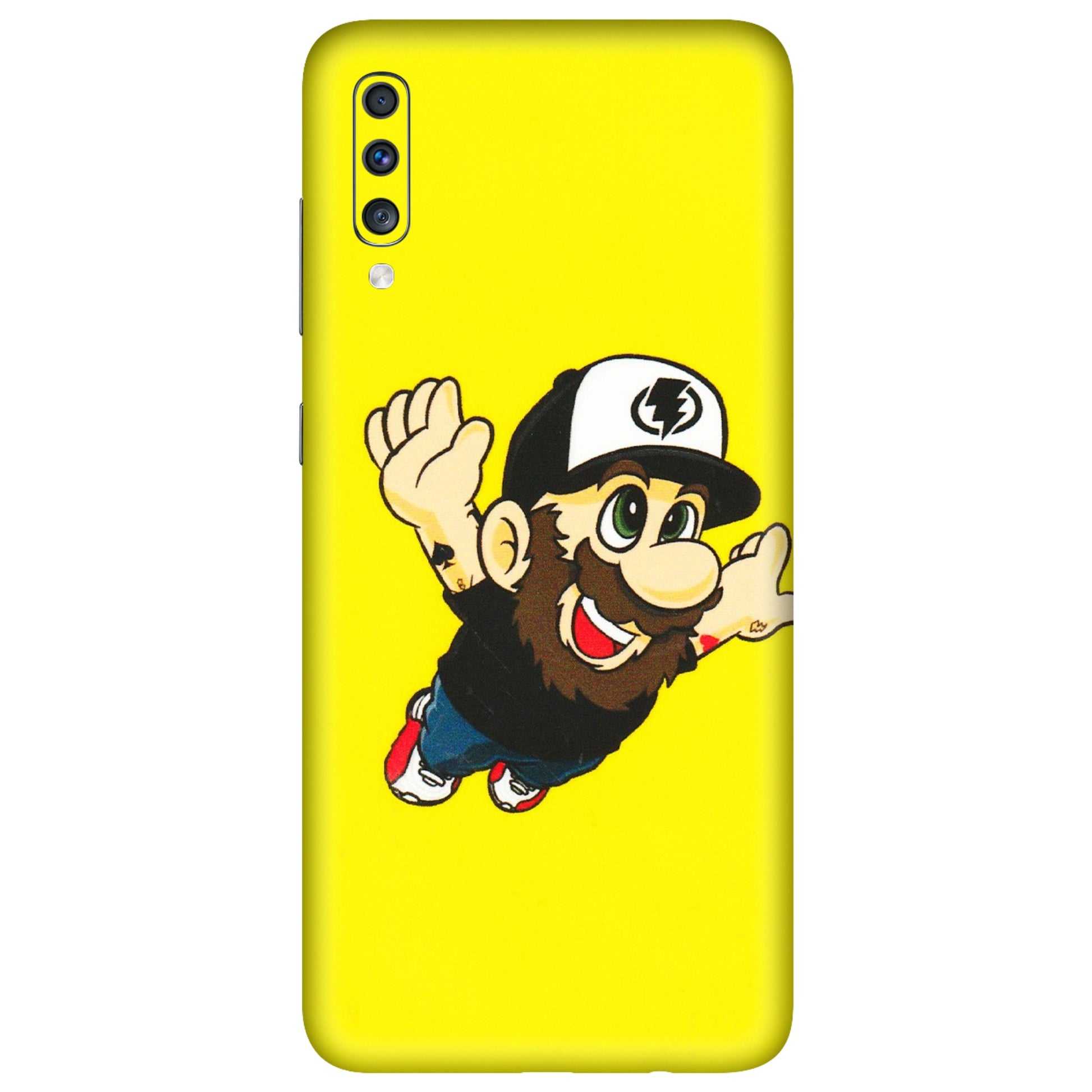 Samsung A/S Series Phone Skins (All Models) - Flying Beardo - 3D Embossed Finish (L-60) Samsung Galaxy A70