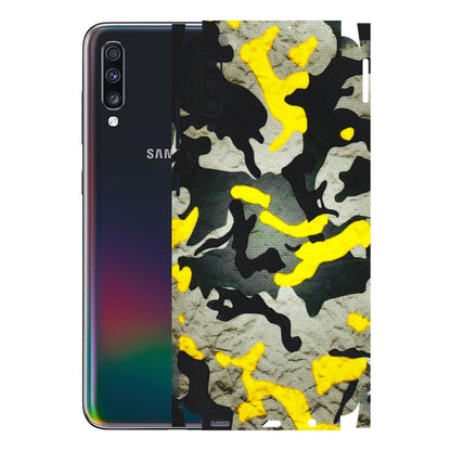 Samsung A/S Series Phone Skins (All Models) - Yellow Camouflage - 3D Embossed Finish (L-61) Samsung Galaxy A70