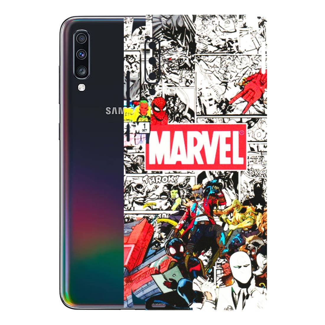 Samsung A/S Series Phone Skins (All Models) - Marvel Colorful Comic - 3D Embossed Finish (L-64) Samsung Galaxy A70
