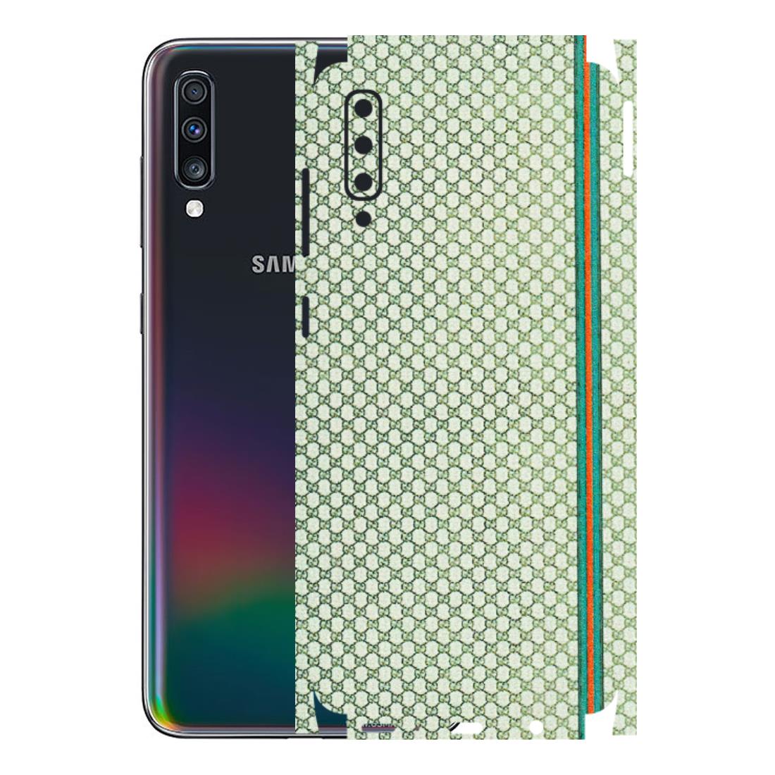 Samsung A/S Series Phone Skins (All Models) - Gucci Fabric Pattern - 3D Embossed Finish (L-73) Samsung Galaxy A70