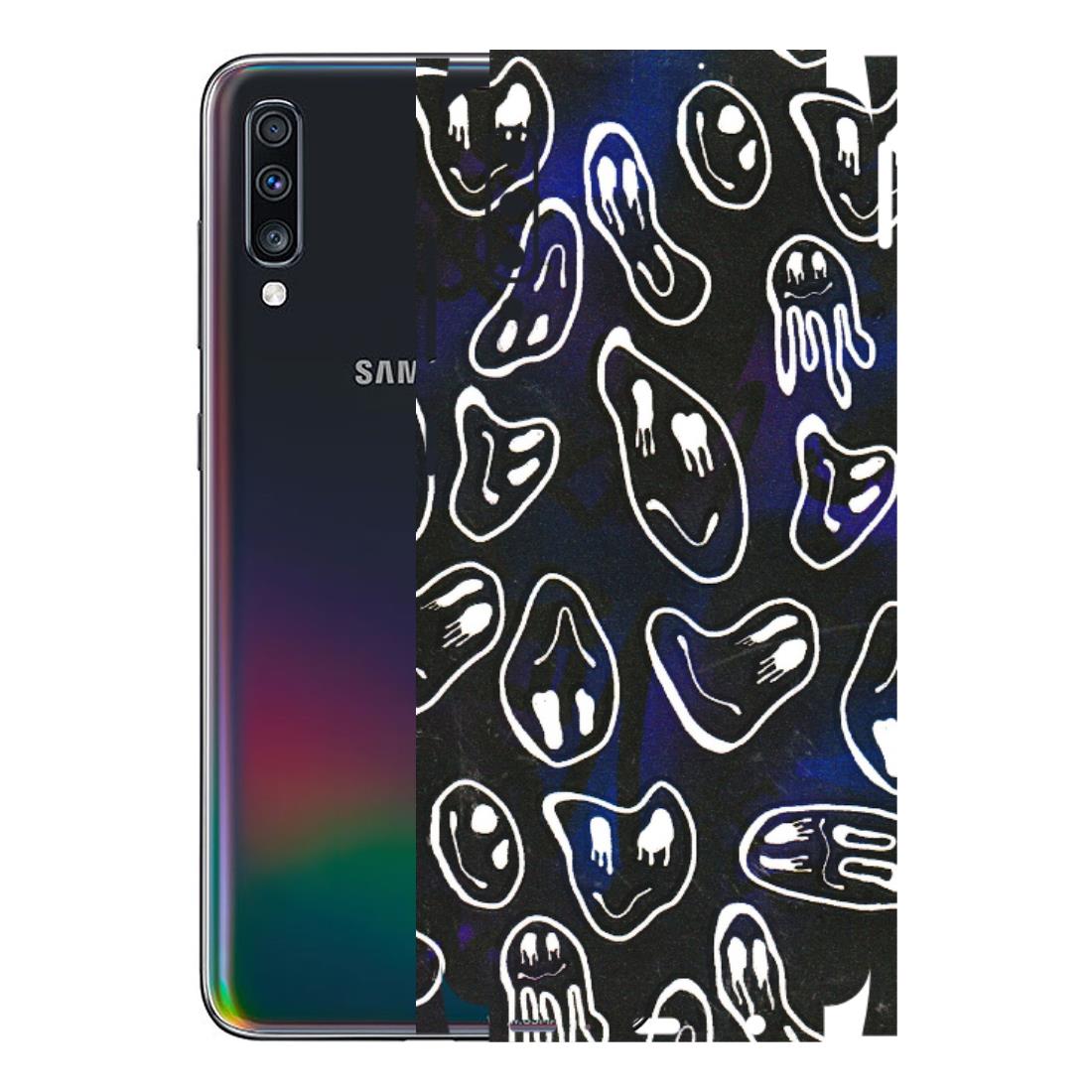 Samsung A/S Series Phone Skins (All Models) - Distorted Smileys - 3D Embossed Finish (L-92) Samsung Galaxy A70