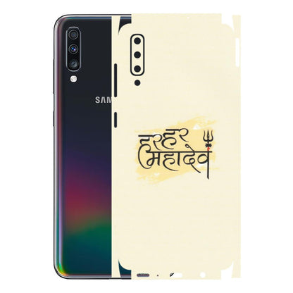 Samsung A/S Series Phone Skins (All Models) - Har Har Mahadev - Matte Finish (M-10) Samsung Galaxy A70