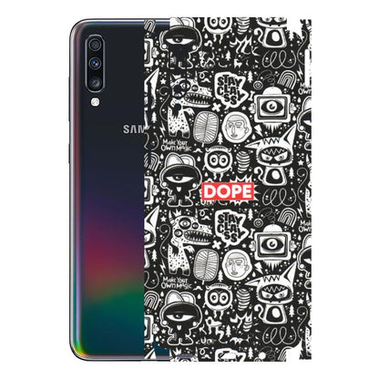 Samsung A/S Series Phone Skins (All Models) - Dope Stay Classy Black Doodles - Matte Finish (M-126) Samsung Galaxy A70