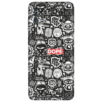 Samsung A/S Series Phone Skins (All Models) - Dope Stay Classy Black Doodles - Matte Finish (M-126) Samsung Galaxy A70