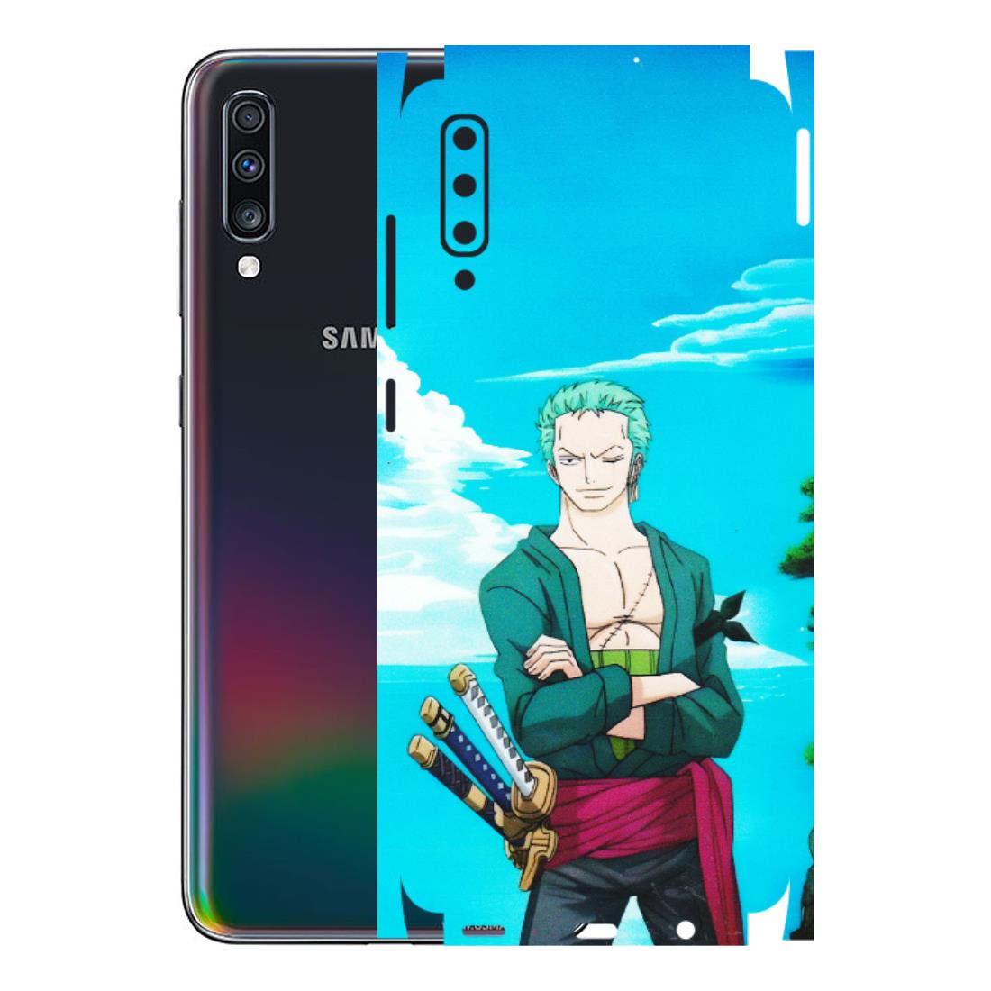 Samsung A/S Series Phone Skins (All Models) - Cool Swordman Zoro Anime - Matte Finish (M-143) Samsung Galaxy A70