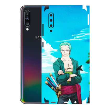 Samsung A/S Series Phone Skins (All Models) - Cool Swordman Zoro Anime - Matte Finish (M-143) Samsung Galaxy A70