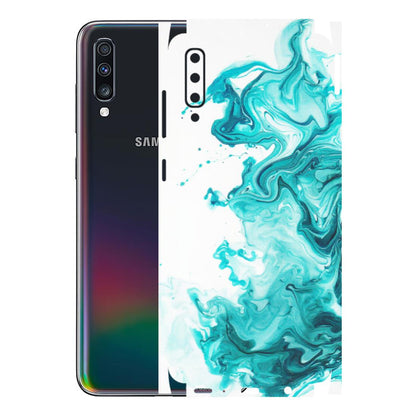 Samsung A/S Series Phone Skins (All Models) - Sky Blue Abstract Colour - Matte Finish (M-146) Samsung Galaxy A70