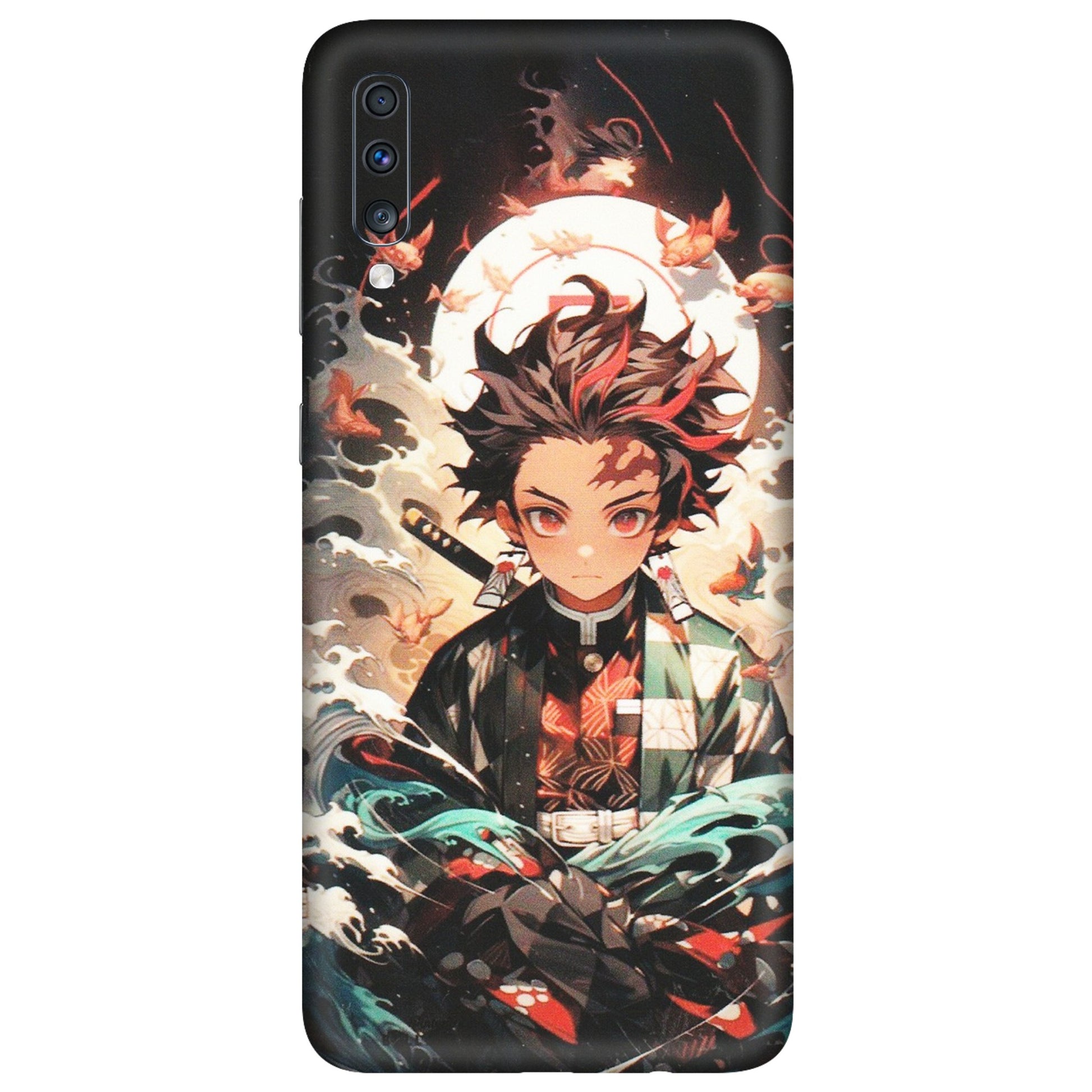 Samsung A/S Series Phone Skins (All Models) - Tanjiro Demon Slayer Anime - Matte Finish (M-158) Samsung Galaxy A70
