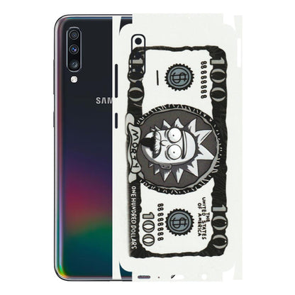 Samsung A/S Series Phone Skins (All Models) - Rick And Morty Hundred Dollar Anime - Matte Finish (M-161) Samsung Galaxy A70