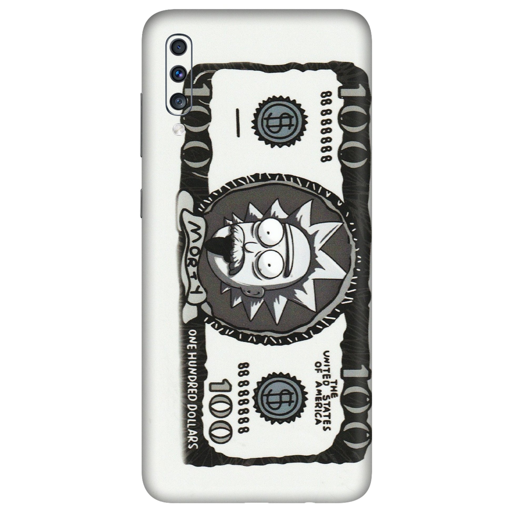 Samsung A/S Series Phone Skins (All Models) - Rick And Morty Hundred Dollar Anime - Matte Finish (M-161) Samsung Galaxy A70