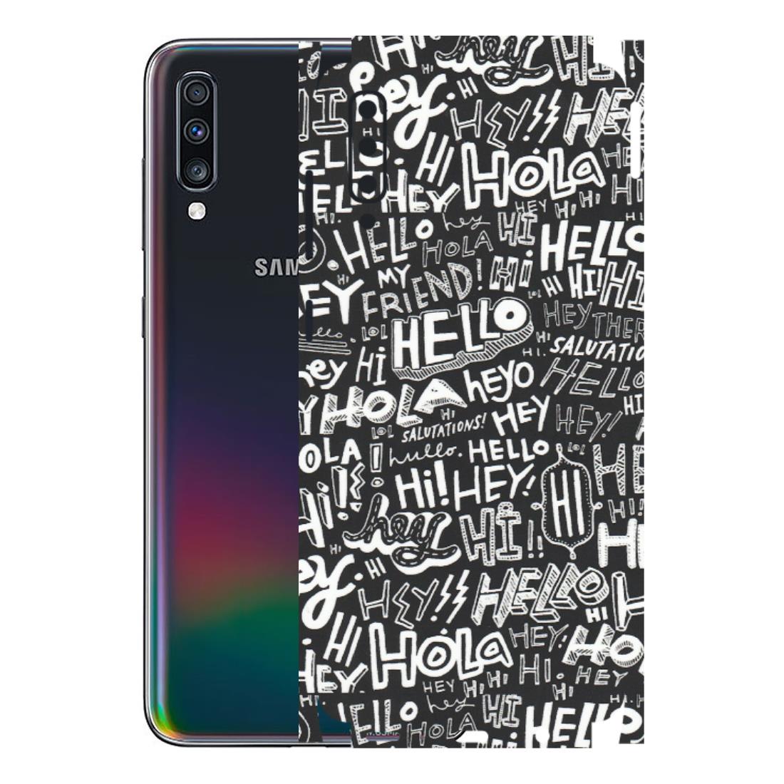 Samsung A/S Series Phone Skins (All Models) - Hi Hello Doodles - Matte Finish (M-25) Samsung Galaxy A70