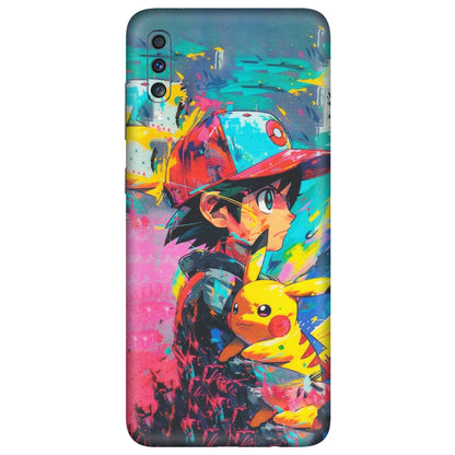 Samsung A/S Series Phone Skins (All Models) - Ash & Pikachu - Matte Finish (M-26) Samsung Galaxy A70