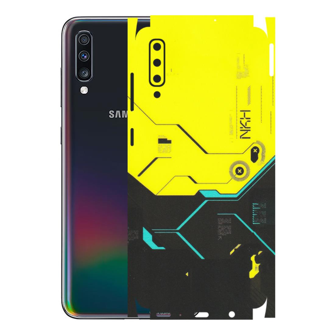 Samsung A/S Series Phone Skins (All Models) - Black Yellow Technica - Matte Finish (M-53) Samsung Galaxy A70