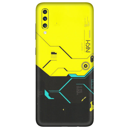 Samsung A/S Series Phone Skins (All Models) - Black Yellow Technica - Matte Finish (M-53) Samsung Galaxy A70