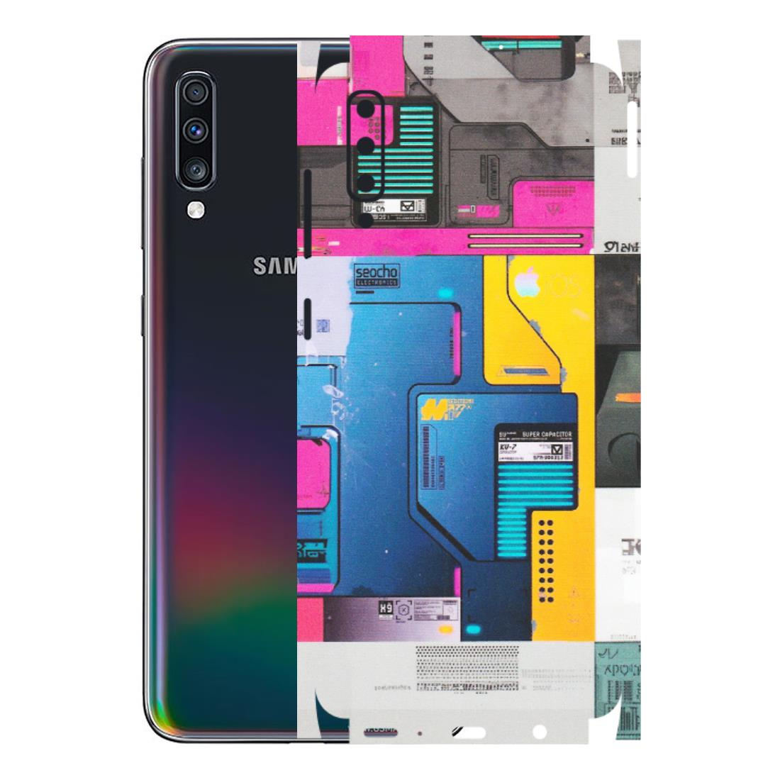 Samsung A/S Series Phone Skins (All Models) - Colourfull Motherboard Internals - Matte Finish (M-55) Samsung Galaxy A70