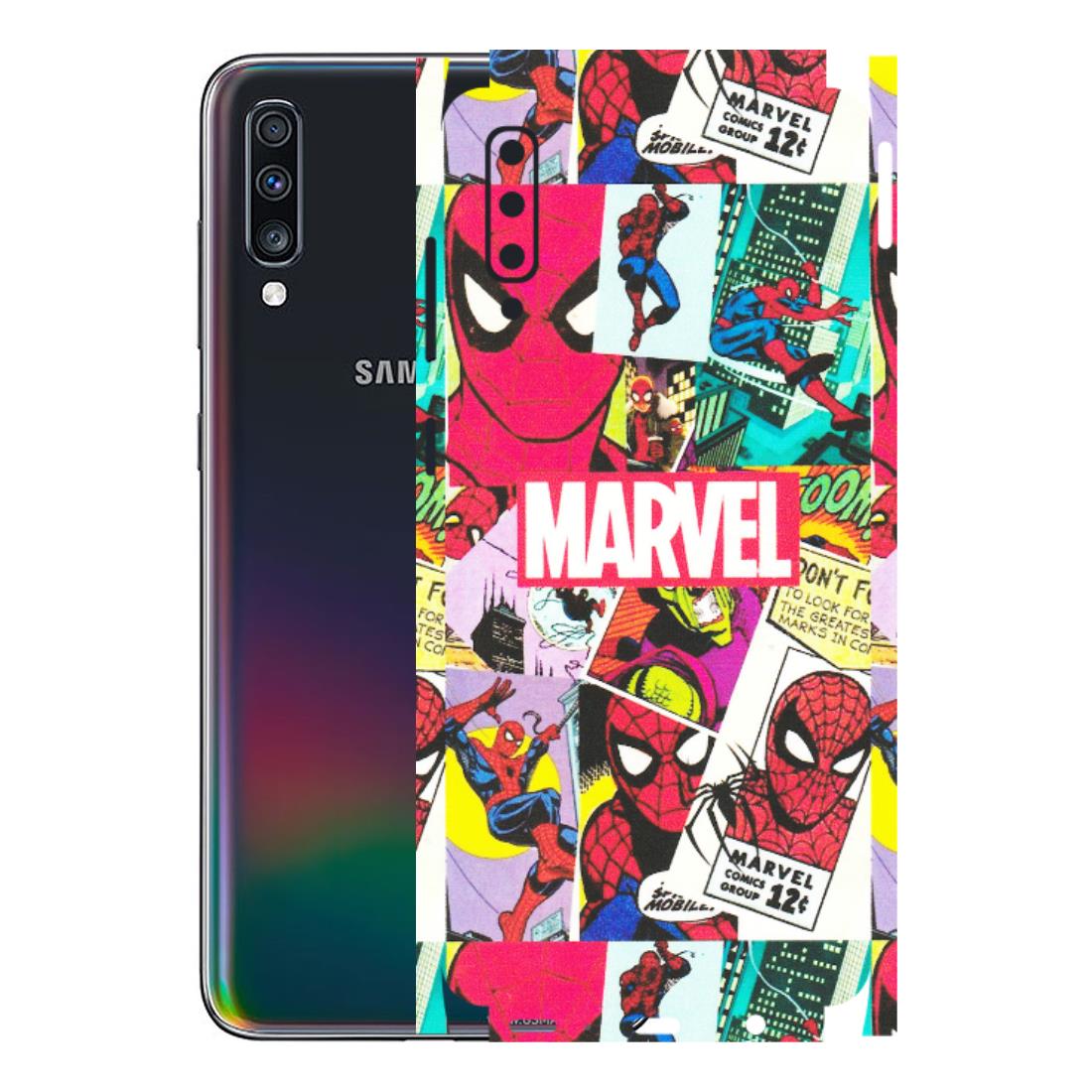 Samsung A/S Series Phone Skins (All Models) - Marvel Comic Spiderman Grafitti - Matte Finish (M-72) Samsung Galaxy A70