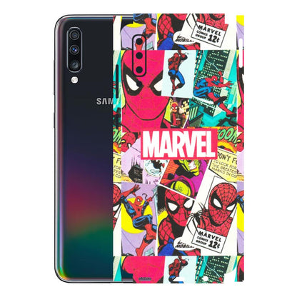 Samsung A/S Series Phone Skins (All Models) - Marvel Comic Spiderman Grafitti - Matte Finish (M-72) Samsung Galaxy A70