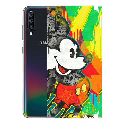 Samsung A/S Series Phone Skins (All Models) - Multiple Mickey With Colourful Texture - Matte Finish (M-84) Samsung Galaxy A70