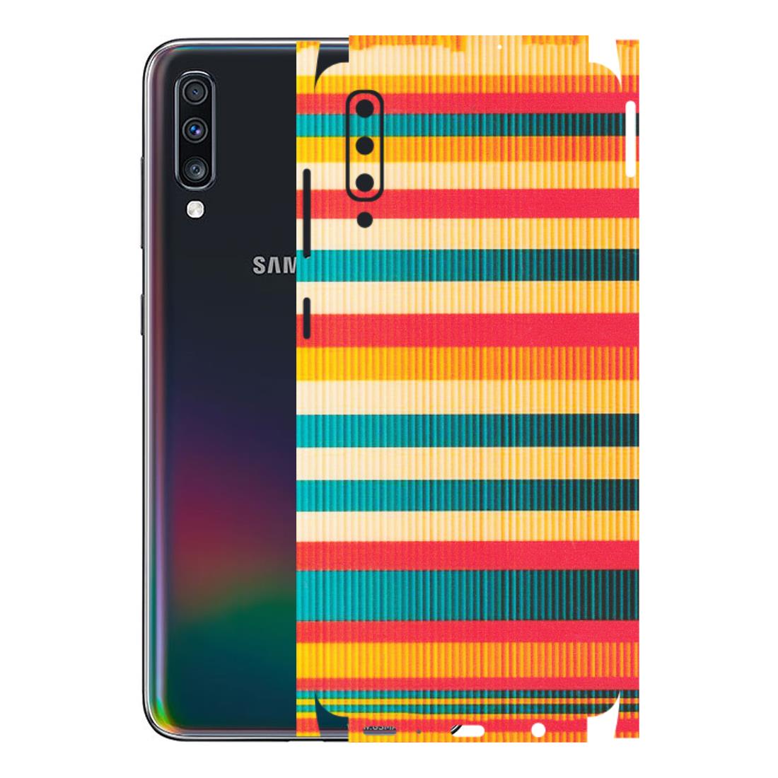 Samsung A/S Series Phone Skins (All Models) - Colourful Stripes Soothing Effect - Matte Finish (M-86) Samsung Galaxy A70