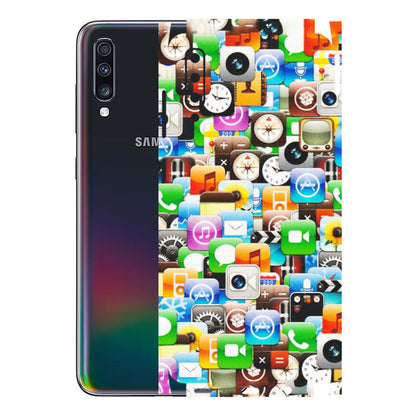 Samsung A/S Series Phone Skins (All Models) - All Apple Icons - Matte Finish (M-93) Samsung Galaxy A70