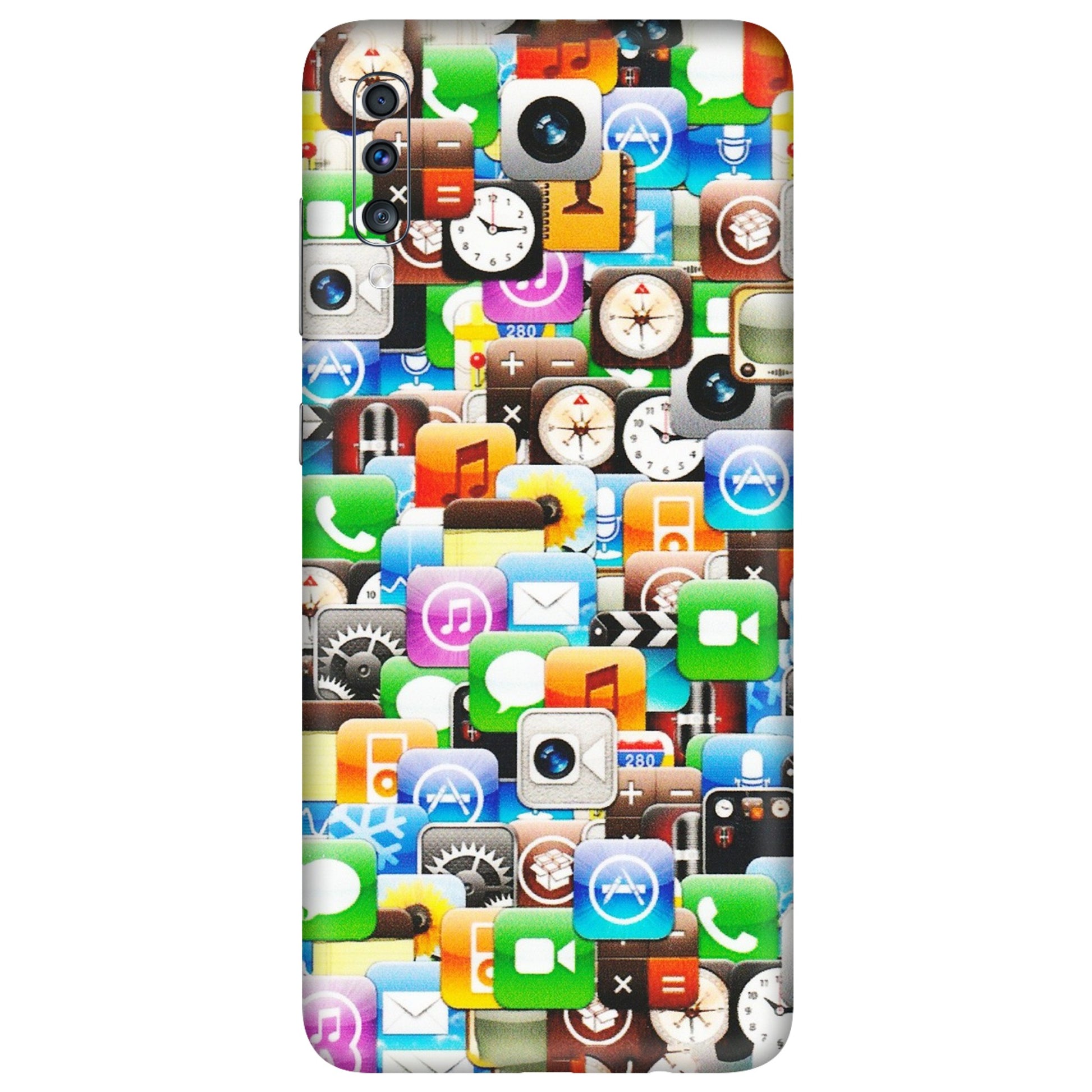 Samsung A/S Series Phone Skins (All Models) - All Apple Icons - Matte Finish (M-93) Samsung Galaxy A70