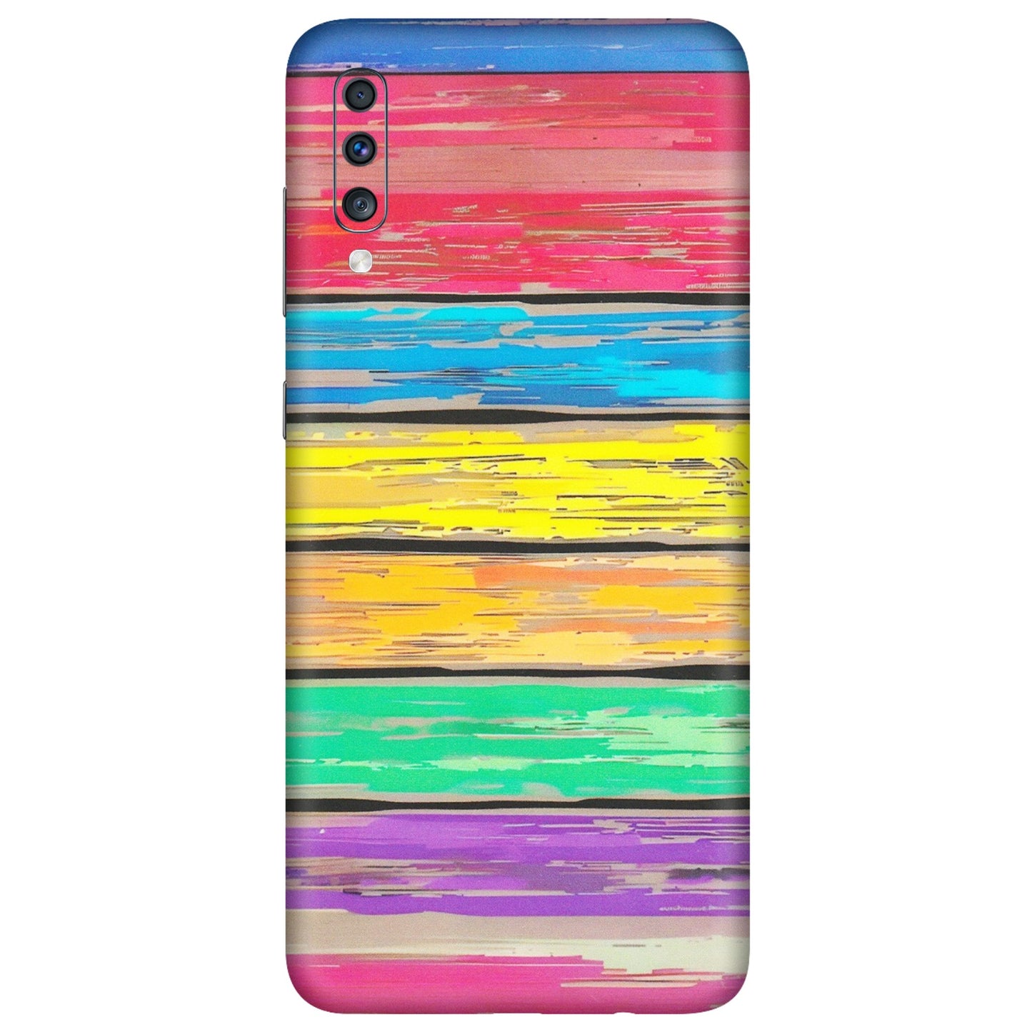 Samsung A/S Series Phone Skins (All Models) - Multi Colour Wooden Wall - Matte Finish (M-96) Samsung Galaxy A70