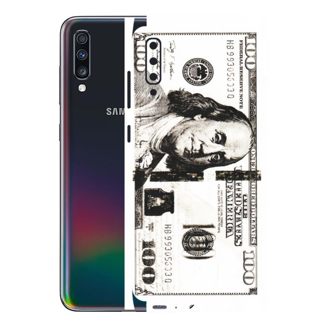 Samsung A/S Series Phone Skins (All Models) - 100 Dollar Currency - Transparent Finish (T-01) Samsung Galaxy A70