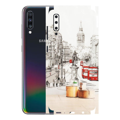 Samsung A/S Series Phone Skins (All Models) - London Street - Transparent Finish (T-02) Samsung Galaxy A70