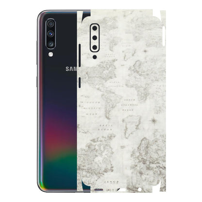 Samsung A/S Series Phone Skins (All Models) - World Travel Map - Transparent Finish (T-04) Samsung Galaxy A70
