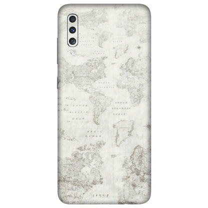 Samsung A/S Series Phone Skins (All Models) - World Travel Map - Transparent Finish (T-04) Samsung Galaxy A70