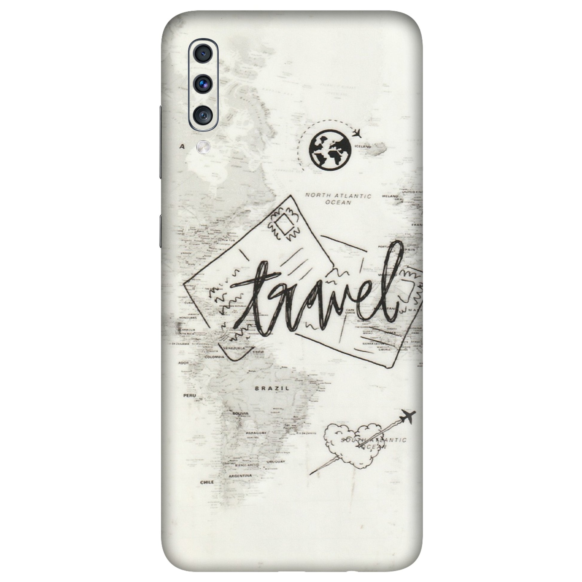 Samsung A/S Series Phone Skins (All Models) - Travel Ticket - Transparent Finish (T-06) Samsung Galaxy A70