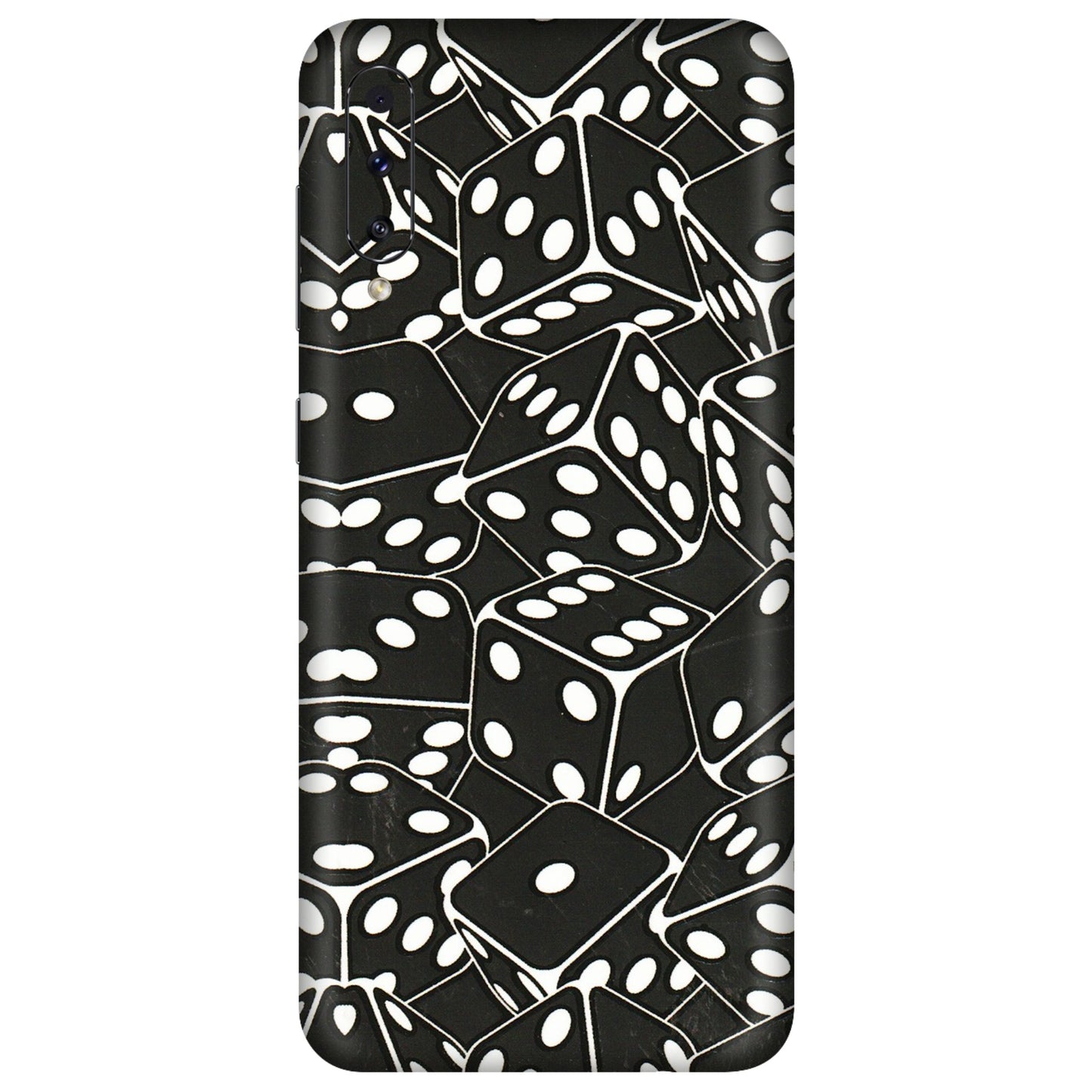 Samsung A/S Series Phone Skins (All Models) - Big Black Dices - 3D Embossed Finish (L-106) Samsung Galaxy A70s