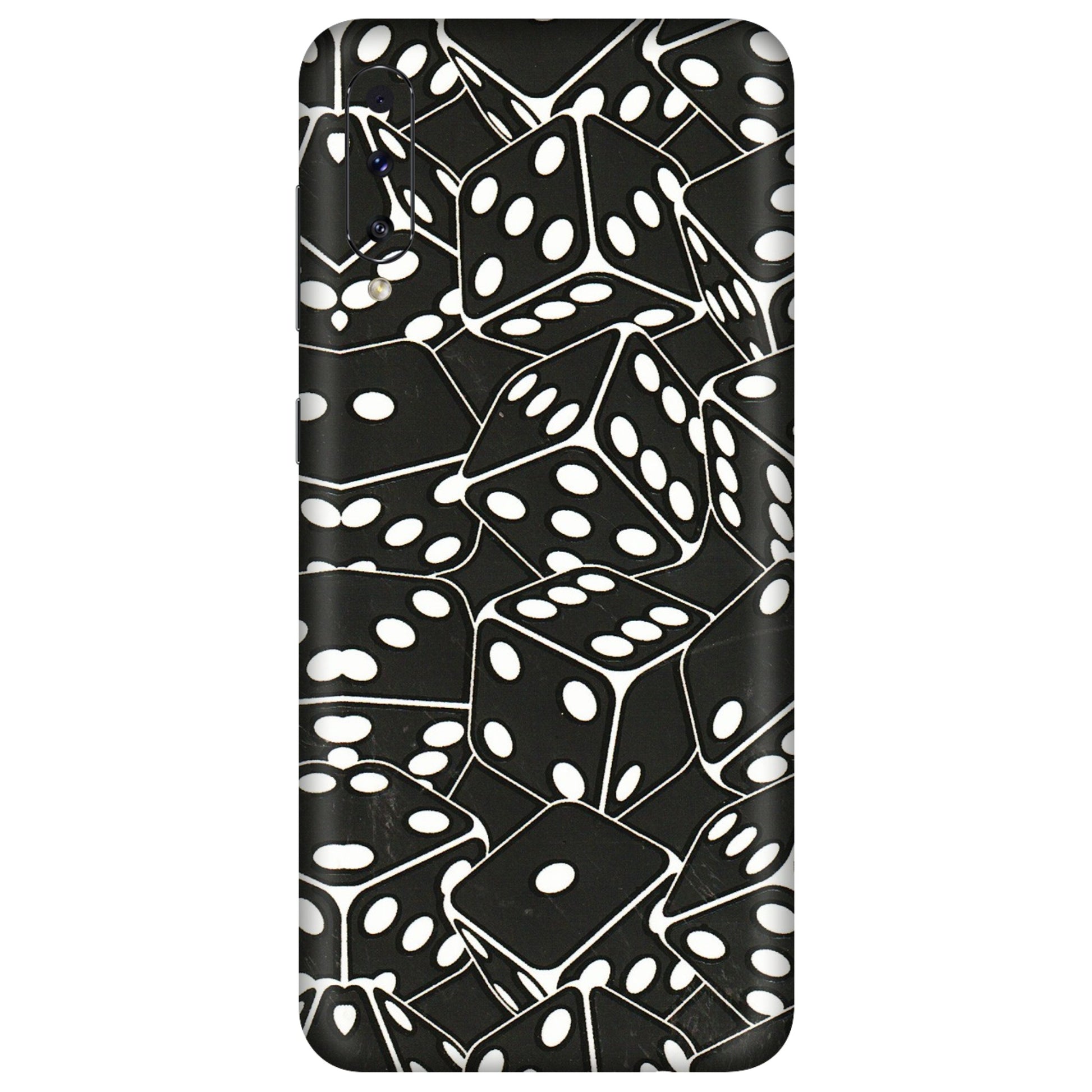 Samsung A/S Series Phone Skins (All Models) - Big Black Dices - 3D Embossed Finish (L-106) Samsung Galaxy A70s