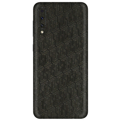 Samsung A/S Series Phone Skins (All Models) - Black Abstract Pattern - 3D Embossed Finish (L-117) Samsung Galaxy A70s