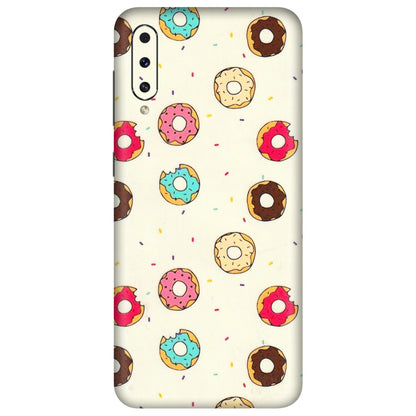 Samsung A/S Series Phone Skins (All Models) - Mini Donuts Doodle Art - 3D Embossed Finish (L-122) Samsung Galaxy A70s