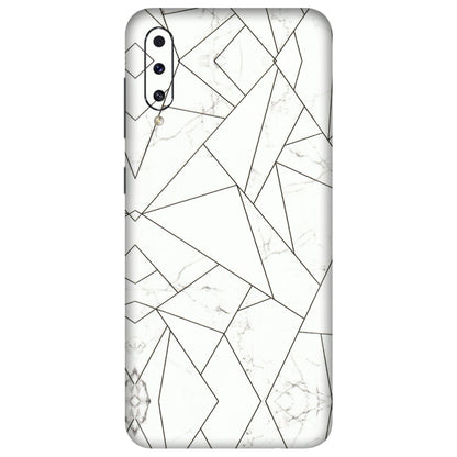 Samsung A/S Series Phone Skins (All Models) - Luxury White Marble Effect - 3D Embossed Finish (L-168) Samsung Galaxy A70s