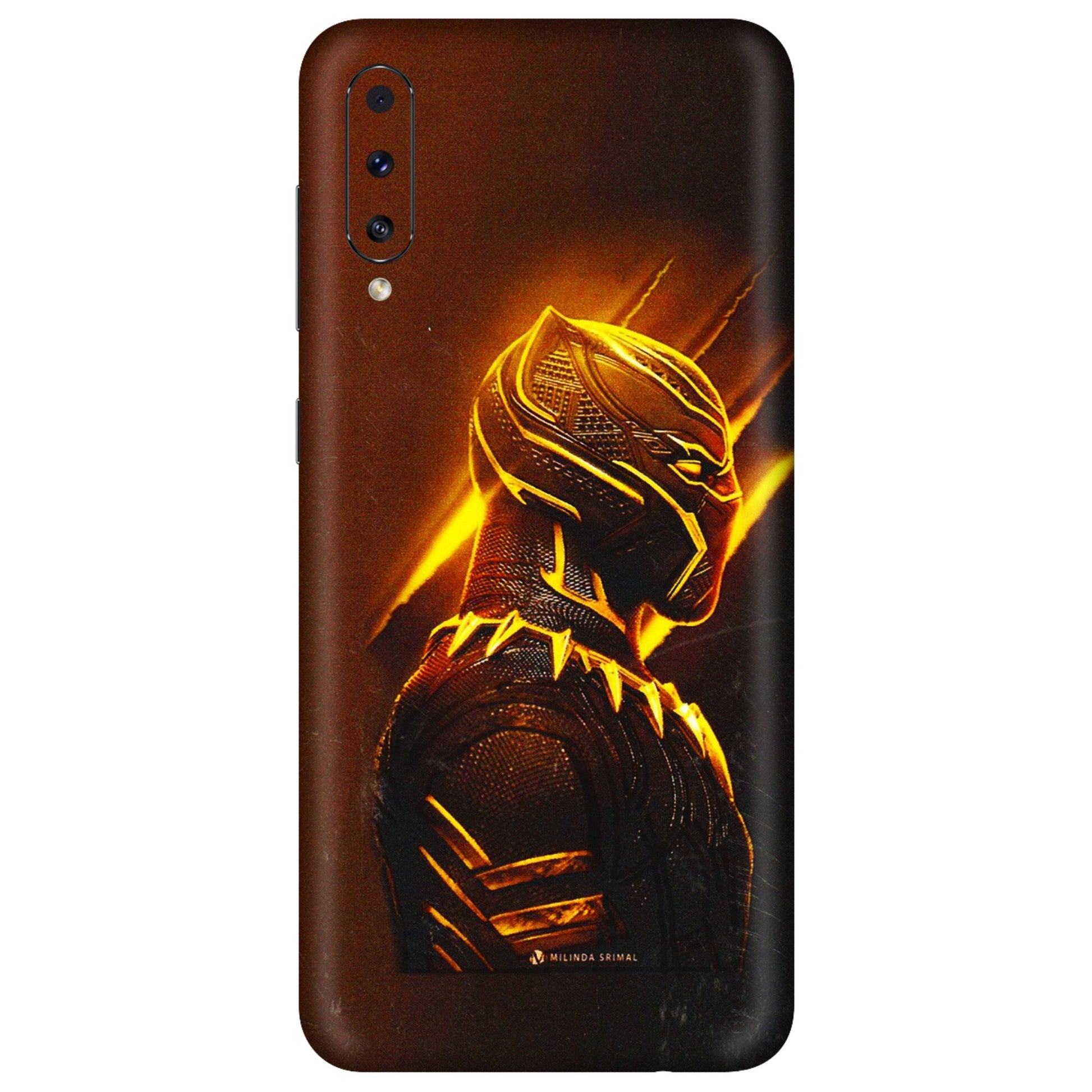 Samsung A/S Series Phone Skins (All Models) - Gold Black Panther - 3D Embossed Finish (L-181) Samsung Galaxy A70s