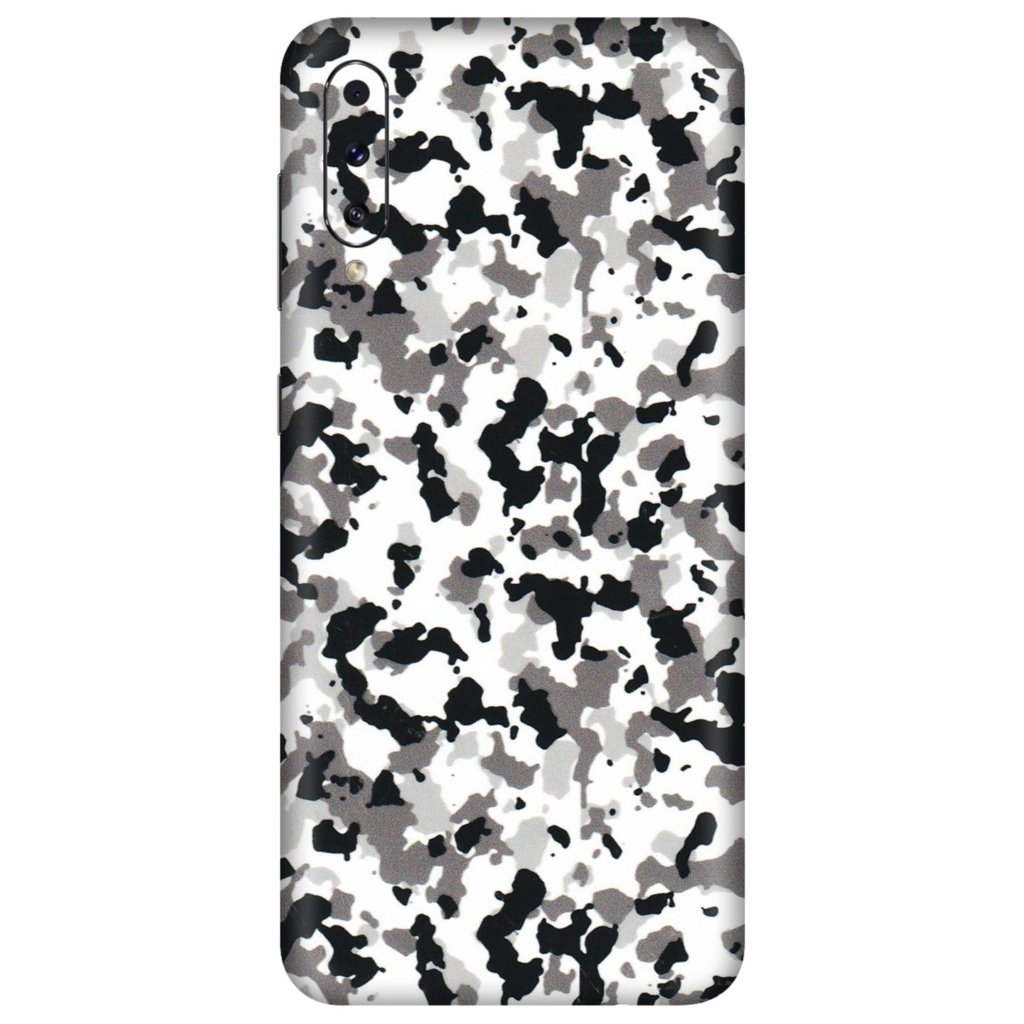 Samsung A/S Series Phone Skins (All Models) - White Black Camouflage - 3D Embossed Finish (L-18) Samsung Galaxy A70s